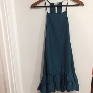 gorgeous Free People teal “silky” dress size M